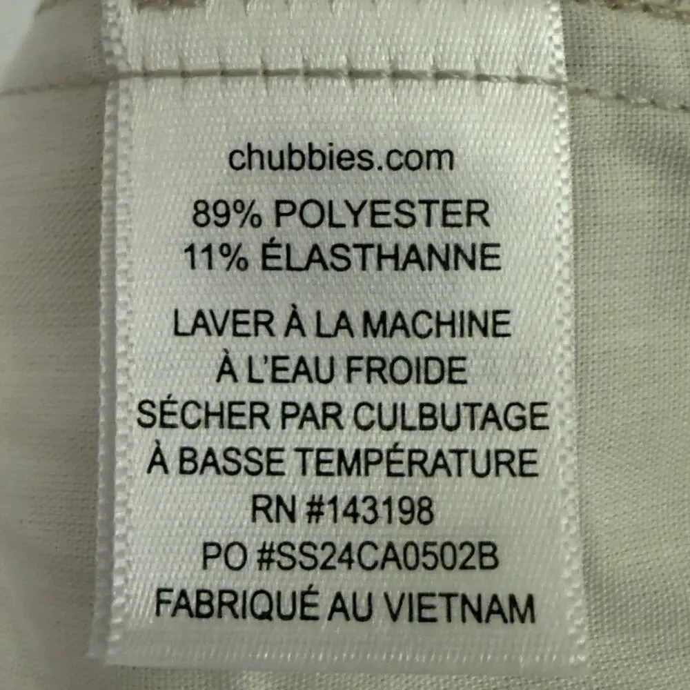 Chubbies Everywear Shorts Men’s XXL Khaki Khakinators 8” Inseam Stretch Golf NWT
